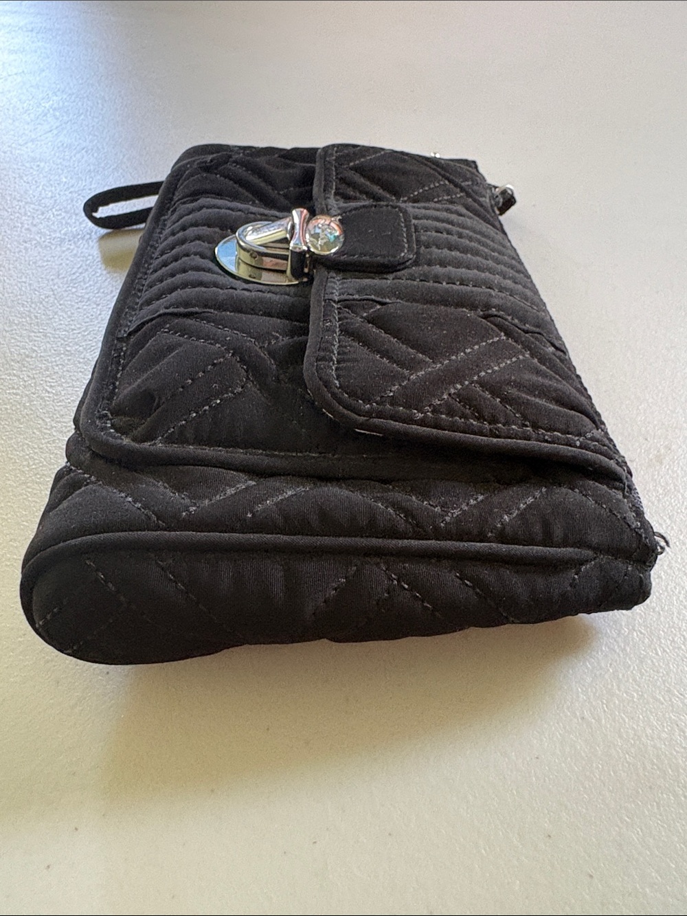 Vera Bradley - Quilted wristlet. purse, handbag. Black. - Picture 5 of 12
